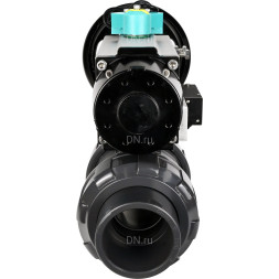 Кран шаровой BV4242E-FP-GRM-ISO Дн15 Ру10 полнопроходной, корпус - НПВХ, шар - НПВХ, уплотнение - EPDM, с пневмоприводом PA-DA-105-1, пневмораспределителем 4M310-08 AC220V и магнитным переключателем ALS200D
