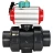 Кран шаровой BV4242E-FP-GRM-ISO Дн25 Ру10 полнопроходной, корпус - НПВХ, шар - НПВХ, уплотнение - EPDM, с пневмоприводом PA-DA-052, пневмораспределителем 4M310-08 DC24V и магнитным переключателем ALS200D в Алматы