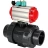 Кран шаровой BV4242E-FP-GRM-ISO Дн25 Ру10 полнопроходной, корпус - НПВХ, шар - НПВХ, уплотнение - EPDM, с пневмоприводом PA-DA-052, пневмораспределителем 4M310-08 DC24V и магнитным переключателем ALS200D в Алматы