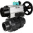 Кран шаровой BV4242E-FP-GRM-ISO Дн65 Ру10 полнопроходной, корпус - НПВХ, шар - НПВХ, уплотнение - EPDM, с пневмоприводом PA-DA-105-1, пневмораспределителем 4M310-08 DC24V и магнитным переключателем ALS200D в Алматы