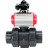 Кран шаровой BV4242E-FP-GRM-ISO Дн15 Ру10 полнопроходной, корпус - НПВХ, шар - НПВХ, уплотнение - EPDM, с пневмоприводом PA-SA-052, пневмораспределителем 4M310-08 DC24V и БКВ APL-210N в Алматы