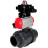 Кран шаровой BV4242E-FP-GRM-ISO Дн32 Ру10 полнопроходной, корпус - НПВХ, шар - НПВХ, уплотнение - EPDM, с пневмоприводом PA-SA-052, пневмораспределителем 4M310-08 DC24V и БКВ APL-410N EX в Алматы