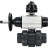 Кран шаровой BV4242E-FP-GRM-ISO Дн25 Ру10 полнопроходной, корпус - НПВХ, шар - НПВХ, уплотнение - EPDM, с пневмоприводом PA-DA-105-1, пневмораспределителем 4M310-08 AC220V и БКВ APL-510N EX в Алматы
