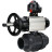 Кран шаровой BV4242E-FP-GRM-ISO Дн25 Ру10 полнопроходной, корпус - НПВХ, шар - НПВХ, уплотнение - EPDM, с пневмоприводом PA-DA-105-1, пневмораспределителем 4M310-08 DC24V и БКВ APL-510N EX в Алматы