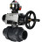 Кран шаровой BV4242E-FP-GRM-ISO Дн25 Ру10 полнопроходной, корпус - НПВХ, шар - НПВХ, уплотнение - EPDM, с пневмоприводом PA-DA-105-1, пневмораспределителем 4M310-08 DC24V и БКВ APL-510N EX в Алматы