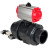 Кран шаровой BV4242E-FP-GRM-ISO Дн25 Ру10 полнопроходной, корпус - НПВХ, шар - НПВХ, уплотнение - EPDM, с пневмоприводом PA-SA-052 и пневмораспределителем 4V320-10 AC220V в Алматы