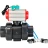 Кран шаровой BV4242E-FP-GRM-ISO Дн80 Ру10 полнопроходной, корпус - НПВХ, шар - НПВХ, уплотнение - EPDM, с пневмоприводом PA-DA-065, пневмораспределителем 4V320-10 AC220V и магнитным переключателем ALS200D в Алматы
