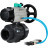 Кран шаровой BV4242E-FP-GRM-ISO Дн80 Ру10 полнопроходной, корпус - НПВХ, шар - НПВХ, уплотнение - EPDM, с пневмоприводом PA-DA-105-1, пневмораспределителем 4V320-10 AC220V и магнитным переключателем ALS200D в Алматы