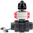 Кран шаровой BV4242E-FP-GRM-ISO Дн80 Ру10 полнопроходной, корпус - НПВХ, шар - НПВХ, уплотнение - EPDM, с пневмоприводом PA-SA-065, пневмораспределителем 4V320-08 AC220V и БКВ APL-510N EX в Алматы