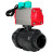 Кран шаровой BV4242E-FP-GRM-ISO Дн100 Ру10 полнопроходной, корпус - НПВХ, шар - НПВХ, уплотнение - EPDM, с пневмоприводом PA-DA-065 и магнитным переключателем ALS200D в Алматы