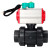 Кран шаровой BV4242E-FP-GRM-ISO Дн15 Ру10 полнопроходной, корпус - НПВХ, шар - НПВХ, уплотнение - EPDM, с пневмоприводом PA-SA-052 и магнитным переключателем ALS200D в Алматы