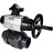 Кран шаровой BV4242E-FP-GRM-ISO Дн65 Ру10 полнопроходной, корпус - НПВХ, шар - НПВХ, уплотнение - EPDM, с пневмоприводом PA-DA-105-1 и БКВ APL-210N в Алматы