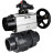 Кран шаровой BV4242E-FP-GRM-ISO Дн65 Ру10 полнопроходной, корпус - НПВХ, шар - НПВХ, уплотнение - EPDM, с пневмоприводом PA-DA-105-1 и БКВ APL-210N в Алматы