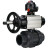 Кран шаровой BV4242E-FP-GRM-ISO Дн32 Ру10 полнопроходной, корпус - НПВХ, шар - НПВХ, уплотнение - EPDM, с пневмоприводом PA-DA-105-1 и БКВ APL-510N EX в Алматы