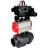 Кран шаровой BV4242E-FP-GRM-ISO Дн32 Ру10 полнопроходной, корпус - НПВХ, шар - НПВХ, уплотнение - EPDM, с пневмоприводом PA-SA-052 и БКВ APL-410N EX в Алматы