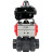 Кран шаровой BV4242E-FP-GRM-ISO Дн40 Ру10 полнопроходной, корпус - НПВХ, шар - НПВХ, уплотнение - EPDM, с пневмоприводом PA-SA-065 и БКВ APL-410N EX в Алматы