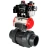 Кран шаровой BV4242E-FP-GRM-ISO Дн100 Ру10 полнопроходной, корпус - НПВХ, шар - НПВХ, уплотнение - EPDM, с пневмоприводом PA-SA-083, пневмораспределителем 4M310-08 DC24V, БКВ APL-410N EX и БПВ AFC2000 в Алматы