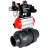 Кран шаровой BV4242E-FP-GRM-ISO Дн100 Ру10 полнопроходной, корпус - НПВХ, шар - НПВХ, уплотнение - EPDM, с пневмоприводом PA-SA-083, пневмораспределителем 4M310-08 DC24V, БКВ APL-410N EX и БПВ AFC2000 в Алматы