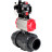 Кран шаровой BV4242E-FP-GRM-ISO Дн20 Ру10 полнопроходной, корпус - НПВХ, шар - НПВХ, уплотнение - EPDM, с пневмоприводом PA-SA-052, пневмораспределителем 4M310-08 AC220V, БКВ APL-510N EX и БПВ AFC2000 в Алматы