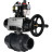 Кран шаровой BV4242E-FP-GRM-ISO Дн25 Ру10 полнопроходной, корпус - НПВХ, шар - НПВХ, уплотнение - EPDM, с пневмоприводом PA-DA-105-1, пневмораспределителем 4M310-08 AC220V, БКВ APL-510N EX и БПВ AFC2000 в Алматы