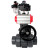 Кран шаровой BV4242E-FP-GRM-ISO Дн100 Ру10 полнопроходной, корпус - НПВХ, шар - НПВХ, уплотнение - EPDM, с пневмоприводом PA-DA-065, пневмораспределителем 4V320-10 AC220V, ручным дублером MON1-250-T26-ISO, БКВ APL-410N EX и БПВ AFC2000 в Алматы