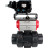 Кран шаровой BV4242E-FP-GRM-ISO Дн100 Ру10 полнопроходной, корпус - НПВХ, шар - НПВХ, уплотнение - EPDM, с пневмоприводом PA-DA-065 и пневмопозиционером YT-1000RSN без обратной связи в Алматы