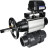 Кран шаровой BV4242E-FP-GRM-ISO Дн25 Ру10 полнопроходной, корпус - НПВХ, шар - НПВХ, уплотнение - EPDM, с пневмоприводом PA-DA-105-1 и пневмопозиционером YT-1000RSN без обратной связи в Алматы