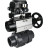 Кран шаровой BV4242E-FP-GRM-ISO Дн40 Ру10 полнопроходной, корпус - НПВХ, шар - НПВХ, уплотнение - EPDM, с пневмоприводом PA-DA-105-1 и пневмопозиционером YT-1000RSN с обратной связью в Алматы