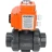 Кран шаровой BV4242E-FP-GRM-ISO Дн15 Ру10 полнопроходной, клеевой с разборным муфтовым соединением, корпус - НПВХ, шар - НПВХ, уплотнение - EPDM, с электроприводом QT-N-003EM-O1-24VDC-У1 HARK в Алматы