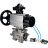Кран шаровой BV3232P(3pc)-FP-SW-ISO-H Ду100 Ру63 полнопроходной, корпус - нержавеющая сталь SS316, под приварку, с пневмоприводом PA-DA-105-1, пневмораспределителем 4V320-10 AC220V, БКВ APL-210N в Алматы