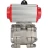 Кран шаровой BV3232P(3pc)-FP-SW-ISO-H Ду40 Ру63 полнопроходной, корпус - нержавеющая сталь SS316, под приварку, с пневмоприводом PA-DA-065, пневмораспределителем 4M310-08 AC220V в Алматы