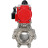 Кран шаровой BV3232P(3pc)-FP-SW-ISO-H Ду40 Ру63 полнопроходной, корпус - нержавеющая сталь SS316, под приварку, с пневмоприводом PA-DA-065, пневмораспределителем 4M310-08 AC220V в Алматы