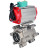 Кран шаровой BV3232P(3pc)-FP-SW-ISO-H Ду80 Ру63 полнопроходной, корпус - нержавеющая сталь SS316, под приварку, с пневмоприводом PA-DA-105, магнитным переключателем ALS200D в Алматы