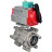 Кран шаровой BV3232P(3pc)-FP-SW-ISO-H Ду80 Ру63 полнопроходной, корпус - нержавеющая сталь SS316, под приварку, с пневмоприводом PA-DA-105, магнитным переключателем ALS200D в Алматы