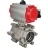 Кран шаровой BV3232P(3pc)-FP-SW-ISO-H Ду40 Ру63 полнопроходной, корпус - нержавеющая сталь SS316, под приварку, с пневмоприводом PA-SA-105, пневмораспределителем 4M310-08 DC24V в Алматы