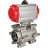 Кран шаровой BV3232P(3pc)-FP-SW-ISO-H Ду40 Ру63 полнопроходной, корпус - нержавеющая сталь SS316, под приварку, с пневмоприводом PA-SA-105, пневмораспределителем 4M310-08 DC24V в Алматы