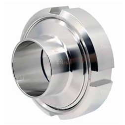 Муфта молочная в сборе CM-31-S Ду32 Ру10 под приварку, корпус - пищевая нержавеющая сталь AISI 304, уплотнение - Silicon