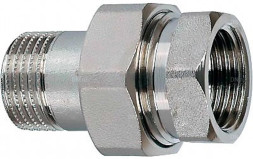 Соединение разъемное (американка) А-304-НР-ВР-PTFE 2 1/2″ Ду65 Ру20 с уплотнением под гайкой по плоскости, корпус - нержавеющая сталь AISI 304, присоединение - наружная/внутренняя резьба, тип резьбы - BSPT/BSPP