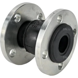 Компенсатор резиновый CR-E25-F Ду32 Ру10, резиновая вставка (корпус) - EPDM, тип присоединения - фланцевый, материал фланцев - сталь углеродистая оцинкованная