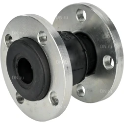 Компенсатор резиновый CR-E25-F Ду65 Ру16, резиновая вставка (корпус) - EPDM, тип присоединения - фланцевый, материал фланцев - сталь углеродистая оцинкованная