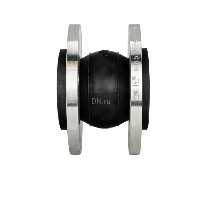 Компенсатор резиновый CR-N25-F Ду40 Ру10/16 KRN, резиновая вставка (корпус) - NBR, тип присоединения - фланцевый, материал фланцев - сталь углеродистая оцинкованная в Алматы