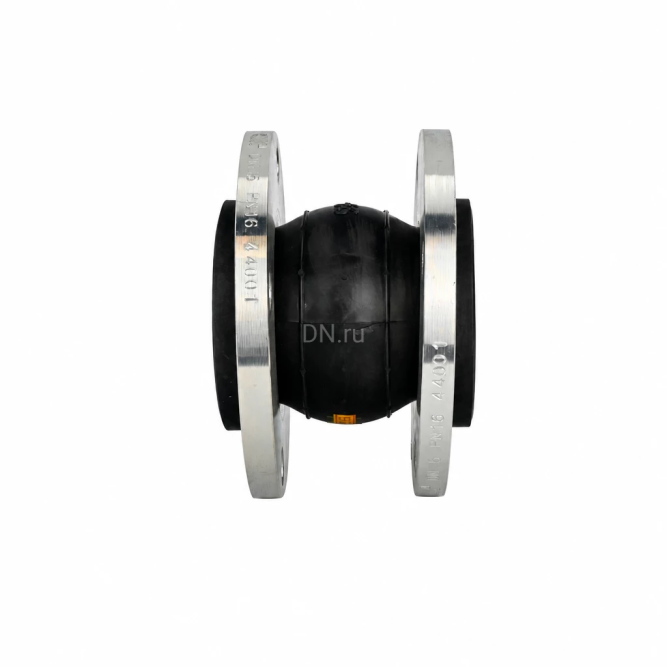 Компенсатор резиновый CR-N25-F Ду40 Ру10/16 KRN, резиновая вставка (корпус) - NBR, тип присоединения - фланцевый, материал фланцев - сталь углеродистая оцинкованная в Алматы