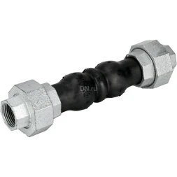 Компенсатор резиновый CR-N17-T Ду65 Ру10/16, резиновая вставка (корпус) - NBR, тип присоединения - резьбовой, материал резьбовых элементов - чугун оцинкованный