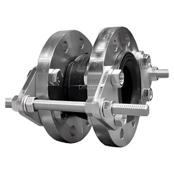 Компенсатор резиновый CRL-E25-F Ду250 Ру25, резиновая вставка (корпус) - EPDM, тип присоединения - фланцевый, материал фланцев - сталь углеродистая оцинкованная, со скользящими фланцами и ограничителями хода