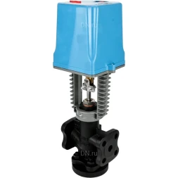 Клапан запорно-регулирующий VSR1-13V-PED-F Ду15 Ру16 Kv4м3/ч, односедельный, фланцевый, корпус - чугун EN-JS1025, уплотнение - фторкаучук (Viton, FPM) с электроприводом XCK220-1500 AC220В