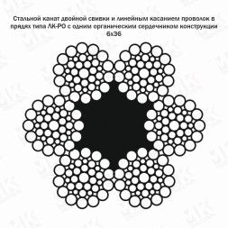 Канат стальной 50.5 мм ГОСТ 7668-80