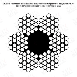 Канат стальной грузовой 6.2 мм ГОСТ 2688-80