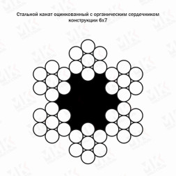 Канат стальной 10 мм DIN 3055