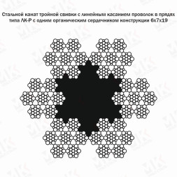 Канат подъемный шахтный 30 мм ГОСТ 3089-80 ЛК-Р