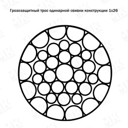 Грозозащитный трос МЗ-9,2-В-ОЖ-Н-Р ТУ 14-173-042-2010